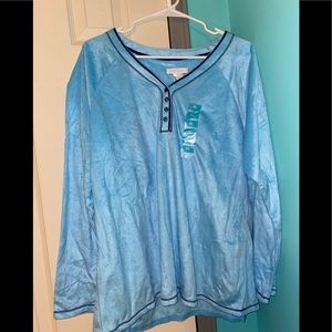 Light blue fuzzy night shirt